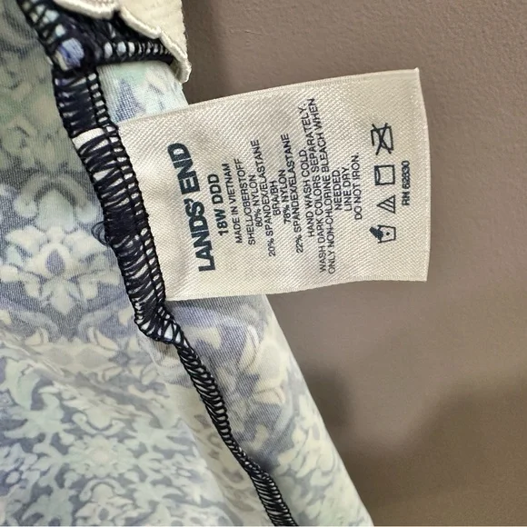 Lands' End Tankini Top Underwire 18W DDD - Picture 5 of 5